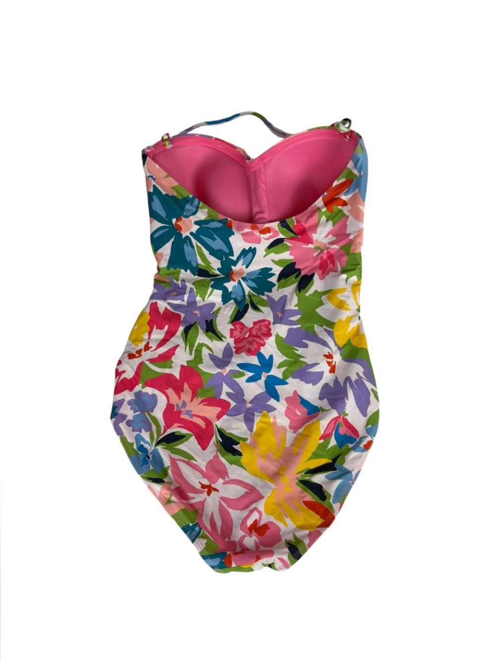 Anne Cole Pretty Floral One-Piece Swimsuit in Pink, Blue, Green, Yellow. 12 NWOT - Picture 7 of 8